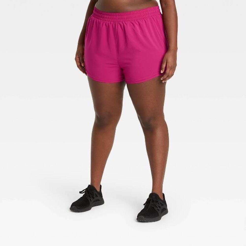 NWT Running Shorts All in Motion Mid-Rise Run Shorts 3" cranberry 1X plus sz